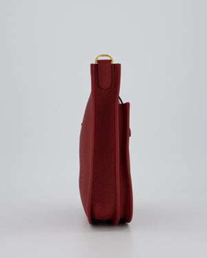 Hermès Evelyne III 23 Bag in Rouge H Taurillon Clemence Leather with Gold Hardware