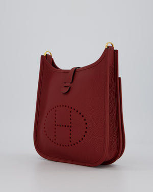 Hermès Evelyne III 23 Bag in Rouge H Taurillon Clemence Leather with Gold Hardware