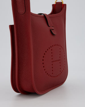 Hermès Evelyne III 23 Bag in Rouge H Taurillon Clemence Leather with Gold Hardware