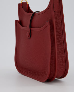 Hermès Evelyne III 23 Bag in Rouge H Taurillon Clemence Leather with Gold Hardware