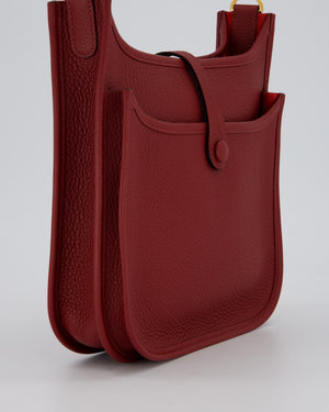 Hermès Evelyne III 23 Bag in Rouge H Taurillon Clemence Leather with Gold Hardware