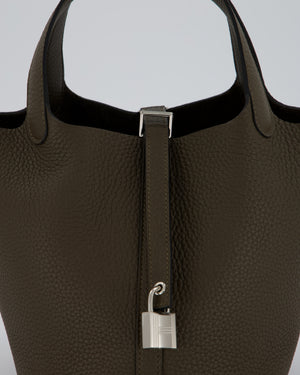 Hermès Picotin Lock 18 Bag in Vert Loden Taurillon Clemence Leather with Palladium Hardware