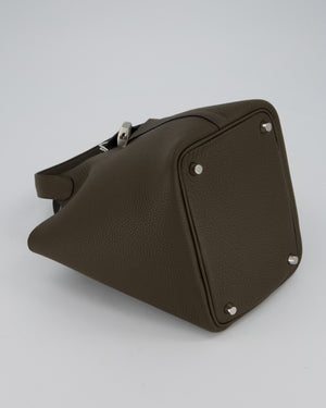 Hermès Picotin Lock 18 Bag in Vert Loden Taurillon Clemence Leather with Palladium Hardware