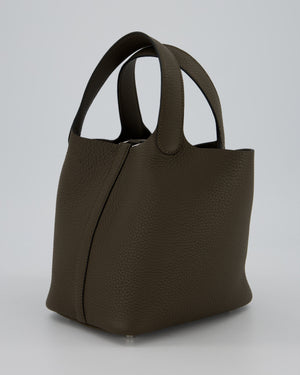 Hermès Picotin Lock 18 Bag in Vert Loden Taurillon Clemence Leather with Palladium Hardware