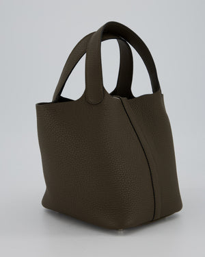 Hermès Picotin Lock 18 Bag in Vert Loden Taurillon Clemence Leather with Palladium Hardware