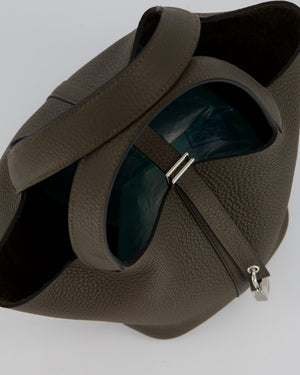 Hermès Picotin Lock 18 Bag in Vert Loden Taurillon Clemence Leather with Palladium Hardware