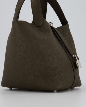 Hermès Picotin Lock 18 Bag in Vert Loden Taurillon Clemence Leather with Palladium Hardware