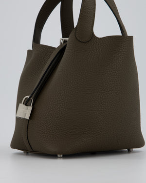 Hermès Picotin Lock 18 Bag in Vert Loden Taurillon Clemence Leather with Palladium Hardware