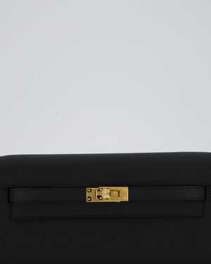Hermès Kelly To Go Bag in Noir Epsom Leather with Gold Hardware