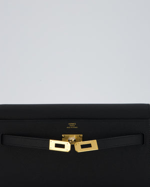 Hermès Kelly To Go Bag in Noir Epsom Leather with Gold Hardware