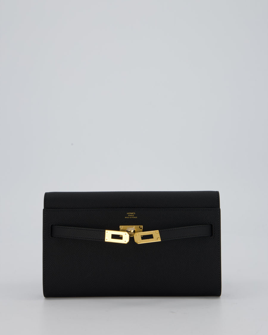Hermès Kelly To Go Bag in Noir Epsom Leather with Gold Hardware