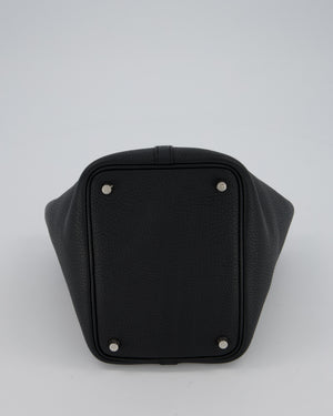 Hermès Picotin Lock 18 Bag in Noir Taurillon Clemence Leather with Palladium Hardware