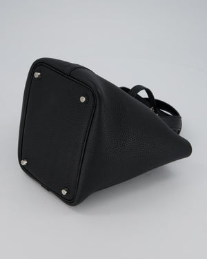 Hermès Picotin Lock 18 Bag in Noir Taurillon Clemence Leather with Palladium Hardware