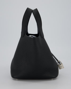 Hermès Picotin Lock 18 Bag in Noir Taurillon Clemence Leather with Palladium Hardware