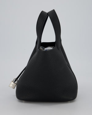 Hermès Picotin Lock 18 Bag in Noir Taurillon Clemence Leather with Palladium Hardware