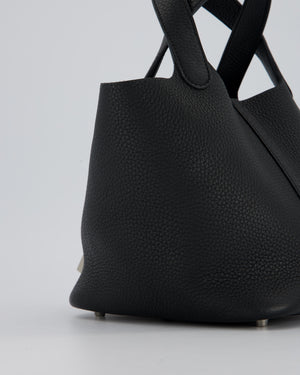 Hermès Picotin Lock 18 Bag in Noir Taurillon Clemence Leather with Palladium Hardware