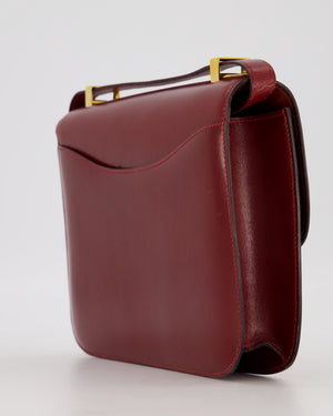 *SUPER RARE* Hermès Vintage Constance 23 Bag in Rouge H Box Leather with Gold Hardware