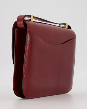 *SUPER RARE* Hermès Vintage Constance 23 Bag in Rouge H Box Leather with Gold Hardware