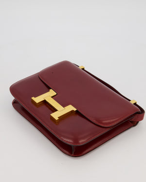 *SUPER RARE* Hermès Vintage Constance 23 Bag in Rouge H Box Leather with Gold Hardware