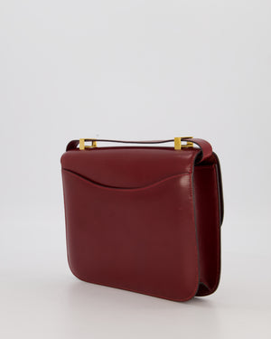 *SUPER RARE* Hermès Vintage Constance 23 Bag in Rouge H Box Leather with Gold Hardware