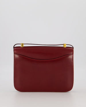 *SUPER RARE* Hermès Vintage Constance 23 Bag in Rouge H Box Leather with Gold Hardware