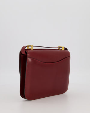 *SUPER RARE* Hermès Vintage Constance 23 Bag in Rouge H Box Leather with Gold Hardware