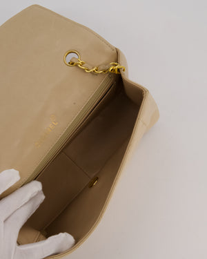 Chanel Vintage Medium Diana Flap Bag in Cream Lambskin Leather with 24K Gold Hardware