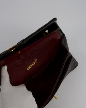 Chanel Vintage Chocolate Brown Medium Classic Double Flap Bag in Lambskin Leather with 24K Gold Hardware