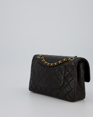 Chanel Vintage Chocolate Brown Medium Classic Double Flap Bag in Lambskin Leather with 24K Gold Hardware