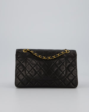 Chanel Vintage Chocolate Brown Medium Classic Double Flap Bag in Lambskin Leather with 24K Gold Hardware