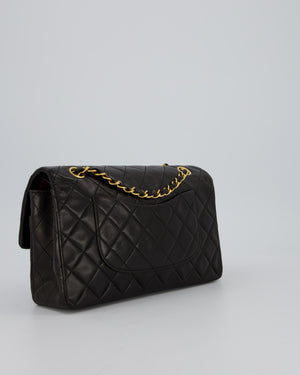 Chanel Vintage Chocolate Brown Medium Classic Double Flap Bag in Lambskin Leather with 24K Gold Hardware