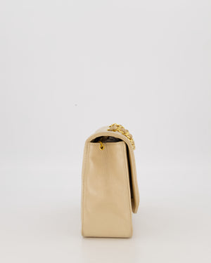 Chanel Vintage Medium Diana Flap Bag in Cream Lambskin Leather with 24K Gold Hardware