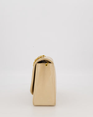 Chanel Vintage Medium Diana Flap Bag in Cream Lambskin Leather with 24K Gold Hardware