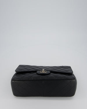 Chanel Jumbo Classic Double Flap Bag in Black Caviar Leather with Silver Hardware RRP £9,540