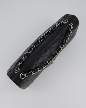 Chanel Jumbo Classic Double Flap Bag in Black Caviar Leather with Silver Hardware RRP £9,540