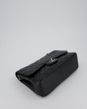Chanel Jumbo Classic Double Flap Bag in Black Caviar Leather with Silver Hardware RRP £9,540