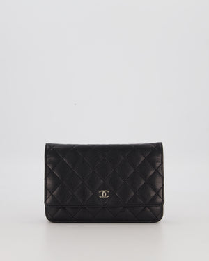 Chanel Wallet on Chain Bag in Black Caviar Leather with Silver Hardware