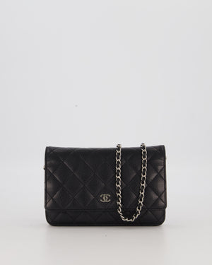 Chanel Wallet on Chain Bag in Black Caviar Leather with Silver Hardware