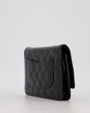 Chanel Wallet on Chain Bag in Black Caviar Leather with Silver Hardware