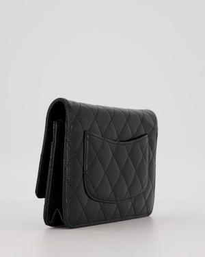 Chanel Wallet on Chain Bag in Black Caviar Leather with Silver Hardware