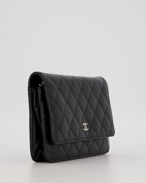 Chanel Wallet on Chain Bag in Black Caviar Leather with Silver Hardware