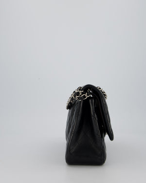 Chanel Black Jumbo Classic Double Flap Bag in Lambskin Leather with Silver Hardware