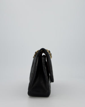 Chanel Black Jumbo Classic Double Flap Bag in Lambskin Leather with Gold Hardware