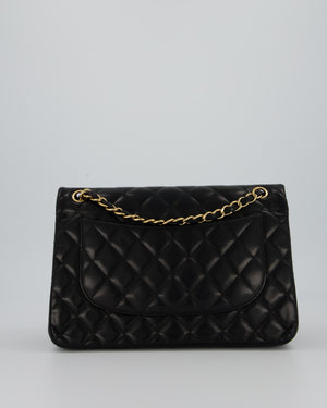 Chanel Black Jumbo Classic Double Flap Bag in Lambskin Leather with Gold Hardware