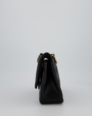 Chanel Black Jumbo Classic Double Flap Bag in Lambskin Leather with Gold Hardware