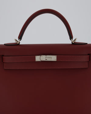 Hermès Kelly 32 Sellier Bag in Rouge H Swift Leather with Palladium Hardware