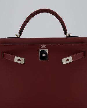 Hermès Kelly 32 Sellier Bag in Rouge H Swift Leather with Palladium Hardware