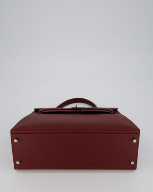 Hermès Kelly 32 Sellier Bag in Rouge H Swift Leather with Palladium Hardware
