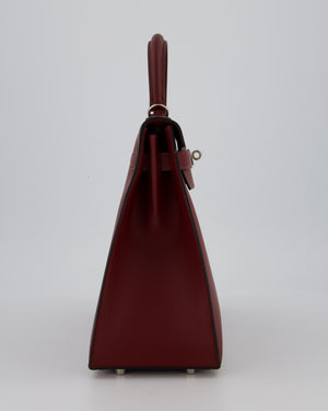 Hermès Kelly 32 Sellier Bag in Rouge H Swift Leather with Palladium Hardware