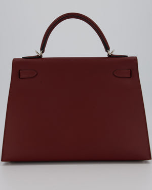 Hermès Kelly 32 Sellier Bag in Rouge H Swift Leather with Palladium Hardware